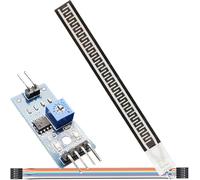 DAOKAI Thin Film Pressure Sensor ZD10-100 Resistance Type Pressure Transducer + Linear voltage conversion module Finger Press Sensing Circuit Learning Kit with Connecting cable for Arduino