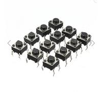DAOKI 100Pcs 6x6x5 mm Miniature Micro Momentary Tactile Tact Touch Push Button Switch Quality Switch SPST Miniature/Mini/Micro/Small PCB
