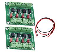 DAOKI 2PCS PC817 4 Channel Optocoupler Isolation Board Voltage Converter 3.6-30V Driver Photoelectric Isolated Module with 24AWG Wire