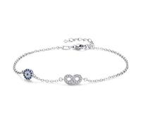 DAOMEI Evil Eye Bracelet 925 Sterling Silver Women Infinity Blue Stone Cz Crystal Charm Bracelets For Women Wedding Jewelry