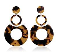 DAOMEI Fashion Acrylic Clip On Earrings Long Geometric Square Circle Without Piercing Ear Clips For Women