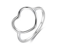 DAOMEI Genuine 925 Sterling Silver Fashion Love Heart Rings Size 6 7 8 Wonderful For Women Girl Wedding Jewelry Gift