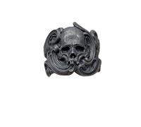 DAOMEI Men Calvarium Skull Ring Black Ring Gothic Biker Motorcycle Band Women Men Jewelry Gift