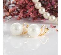 DAOMEI Simple Pearl Clip On Earrings Non Piercing For Women Elegant Simulated Pearl Jewelry