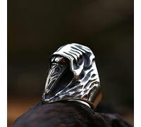 DAOMEI Viking Crow Skull Zircon Ring For Man Grim Reaper Skull Ring Man's Jewelry