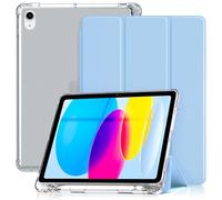 DAORANGE Case for iPad (A16) 11th Generation 11 Inch (2025) / iPad 10th Generation 10.9 Inch Case (2022), Ultra-Slim Cover with Pencil Holder, Translucent Back Cover, Auto Sleep/Wake (Lightblue)