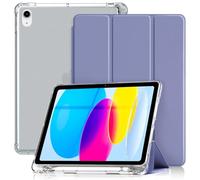DAORANGE Case for iPad (A16) 11th Generation 11 Inch (2025) / iPad 10th Generation 10.9 Inch Case (2022), Ultra-Slim Cover with Pencil Holder, Translucent Back Cover, Auto Sleep/Wake (Blue Purple)