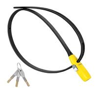 DAOSEC Adjustable Zip tie Lock-30In, Stainless Steel Core Anti-Theft Security Lock, Portable Weatherproof Multi Purpose, Bike, Luggage, Fence Gate, Stroller, Child Safety Refrigerator (1 Set, Yellow)