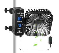 DAOTAILI 4" Grow Tent Fan with Auto Humidity Control | Quiet Oscillating Ventilation, Real-Time Temp & Humidity Monitoring for Hydroponics, Greenhouses & Indoor Gardens
