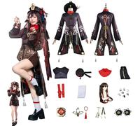 Daotutu Game Genshin Impact Cosplay Costumes Role Hu Tao Cosplay Uniform Outfits with Wig Full Set Halloween Carnival Party Fancy Dress Up (M)