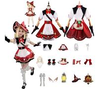 Daotutu Game Genshin Impact Cosplay Costumes Role Klee Cosplay Uniform Outfits with Wig Full Set Halloween Carnival Party Fancy Dress Up (S)