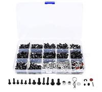 Daowwui 500PCS RC Car Screws Kit M3 Hex Screws Nut Shell Buckle RC Repair Tool Kit for Arrma 1/8-1/16 Scale RC Cars
