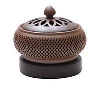 Daoyuan Ceramic Electric Incense Burner,Electronic Aroma Diffuser with Timing Temperature Adjustment,Resin Frankincense Burner,Retro Aroma Accessories Home Decoration Accessories Gifts
