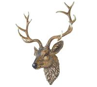 Daoyuan Deer Head Wall Decor Sculpture,Large Wall Charmers Large Artificial Deer Head Faux Taxidermy Animal Head Wall Decor Art,Modern Resin Handmade Farmhouse Decor Mounted Ornaments