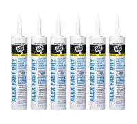 DAP Alex Fast Dry Acrylic Latex Caulk Plus Silicone: 10.1 fl oz. Cartridge (White) [6 Pack]