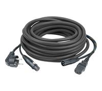 DAP FP0810B Schuko/XLR Female to IEC Female/XLR Male Cable, 10m