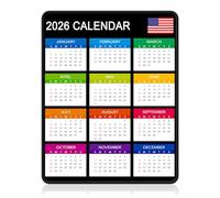 Dapesuom 2026 Calendar Mouse Pad, Computer Mousepad with Stitched Edges for Wireless Mouse, Waterproof Mouse Mat with Non-Slip Rubber Base, Ergonomic Mouse Pads for Gaming, 9.8 x 7.8 in, Vertical