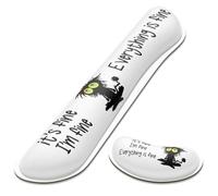 Dapesuom Enlarge Keyboard Wrist Rest, Memory Foam Wrist Cushion for Desk Mats Support, Typing Pain Relief Keyboard Mouse Pad Rests Set with Non-Slip Base for Gaming Laptop Office Computer, Cute Cat