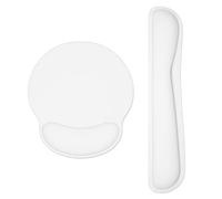 Dapesuom Keyboard Wrist Rest and Mouse Pad Set, Memory Foam Wrist Pads with Non Slip Base, Ergonomic Design for Easy Typing & Pain Relief, Ivory White