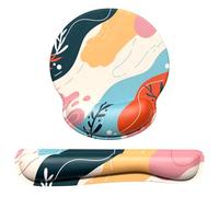 Dapesuom Keyboard Wrist Rest and Mouse Pad Set, Memory Foam Wrist Rests with Non Slip Base for Easy Typing & Pain Relief, Ergonomic Design, Abstract Art