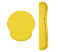 Dapesuom Keyboard Wrist Rest and Mouse Pad with Wrist Support, Memory Foam Wrist Rests for Keyboard and Mouse Set, Ergonomic Wrist Pad with Non Slip Base for Easy Typing & Pain Relief,Apricot Yellow