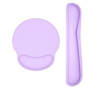 Dapesuom Keyboard Wrist Rest and Mouse Pad with Wrist Support, Memory Foam Wrist Rests for Keyboard and Mouse Set, Ergonomic Wrist Pad with Non Slip Base for Easy Typing & Pain Relief,Vanilla Purple