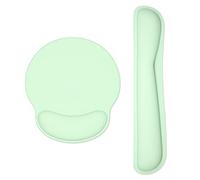 Dapesuom Keyboard Wrist Rest and Mouse Pad with Wrist Support, Memory Foam Wrist Rests for Keyboard and Mouse Set, Ergonomic Wrist Pad with Non Slip Base for Easy Typing & Pain Relief,Lake Green