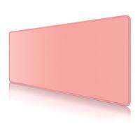 Dapesuom Large Gaming Mouse Pad, Extended Mouse Mat with Stitched Edges, Full Size Keyboard Pad with Non-Slip Base, Big XXL Computer Desk Mats for Gamer, Laptop, Office, 35.5 x 15.7in, Rose Pink