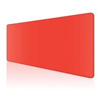 Dapesuom Large Gaming Mouse Pad, Extended Mouse Mat with Stitched Edges, Full Size Keyboard Pad with Non-Slip Base, Big XXL Computer Desk Mats for Gamer, Laptop, Office, 31.5 x 15.7in, Red