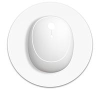 Dapesuom Small Mouse Pad, 6 x 6 Inch Thick Rubber Premium-Textured Non-Slip Portable & Washable Round Mini Mouse Mat for Women Men Wireless Laptops Keyboard Tray Gaming Computer Office Travel, White