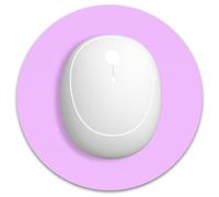 Dapesuom Small Mouse Pad, 6 x 6 Inch Thick Rubber Premium-Textured Non-Slip Portable & Washable Round Mini Mouse Mat for Women Wireless Laptops Keyboard Tray Gaming Work Computer Office Travel, Purple