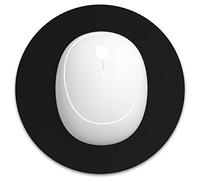 Dapesuom Small Mouse Pad, 6 x 6 Inch Thick Rubber Premium-Textured Non-Slip Portable & Washable Round Mini Mouse Mat for Women Wireless Laptops Keyboard Tray Gaming Work Computer Office Travel, Black