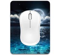 Dapesuom Small Mouse Pad, 6 x 8 Inch Thick Rubber Premium-Textured Non-Slip Portable & Washable Mini Mouse Mat for Women Wireless Laptops Keyboard Tray Gaming Work Computer Travel, Moon Over The Sea