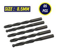 Dapetz 10 Pc 8.5mm Hss Jobber Drill Bits Din338 Black Twist Drill Bits For Stainless Steel, Metal, Wood & Plastic