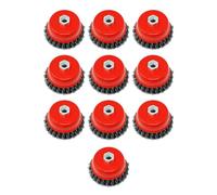 Dapetz ® Twist Knot Wire Wheel Cup Steel Crimp Bevel Brush for Surface Cleaning 4" M14 for 4 1/2" 115mm Sander Angle Grinder Set Kit to Fit 115mm 10 Pack