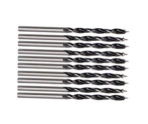 Dapetz ® 10 Piece 3mm Brad Point Wood Drill Bits, Professional Lip and Spur Drill Bits for Wood, Carbon Steel, Clean Efficient Drilling