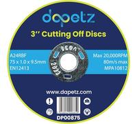 Dapetz ® 10 pieces of cut-off discs, the ultra-thin metal cutting discs are of 75mm which is ideal for use on ferrous metals and iron, copper and angle grinding