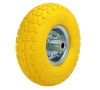 Dapetz ® 10" Puncture-Proof Solid Rubber Wheels for Sack Trucks, Trolleys & Garden Carts - Durable Replacement Tyres for Wheelbarrows & Hand Trucks, No More Flats, Yellow PU Foam. (1)