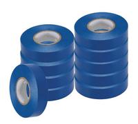 Dapetz 10Pcs Blue Electrical Pvc Vinyl Insulation Tape 22M Strong Adhesive Waterproof Electric Tape For Wiring Masking Repairs