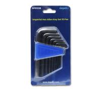 Dapetz 10Pcs Imperial Hex Allen Key Expert Set 1/16" - 3/8" Hex Keys Set With Handy Clip Case For Storage
