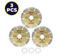 Dapetz 115mm Diamond Cutting Discs 4.5 Inch Angle Grinder Blades For Concrete Brick Stone Masonry 3Pcs