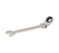 Dapetz® 12mm Flexible Head Ratchet Spanner - Chrome Vanadium Steel, 12-Point Ring, 15° Offset Open End Wrench for Tight Spaces