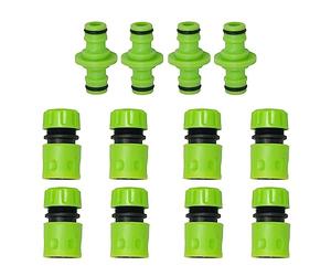 Dapetz® 12X Universal Hose Connectors Set End Quick Connectors For Hose Pipe Fitting, Universal Hose Quick Connectors Hose Pipe Garden Water Tap Adaptor Fittings 1/2"