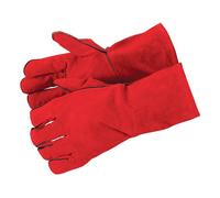 Dapetz 14 Inch Welding Gloves Heat Resistant Leather Welder Gauntlets 350mm For Bbq Fireplace Oven Stove Grill Workshop Use Home