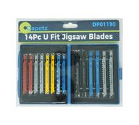 Dapetz 14 Pcs Jigsaw Blade Set For Metal And Wood Compatible With Bosch Other Bayonet Fit Includes Assorted Tooth Cutting Blades