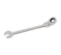 Dapetz 14mm Flexible Head Ratchet Spanner - Metric Open End & Ring, Chrome Vanadium Steel, Raised Panel, Mirror Polished Combination Wrench