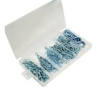 Dapetz 150 Pieces Of Hair Pin Set Or Hitch R Clip, Chrome Vanadium Steel Corrosion Resistant Pack Different Sizes Of Clips