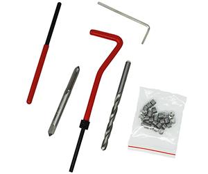 Dapetz ® 15Pcs Helicoil Thread Repair Kit M14 X 1.5 X 12.4mm Stainless Steel Tap Drill Restoring Repair Tools Wire Thread Inserts Taps & Drill Bits Kit Set Compatible Hand Tool Set for Auto Repairing