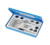 Dapetz ® 16 Piece Metric Tap & Die Set. Complete M3 to M12 Fine & Coarse Tools to Cut, Chase and Thread with Wrench Accessories in a Tray Case