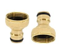 Dapetz 2 Pcs 3/4 Inch Garden Hose Brass Quick Hose End Connector Hose Tap Connector 3/4" Threaded Garden Pipe Adaptor Fitting